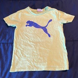 Lime Green Puma - short sleeve t-shirt - size 6